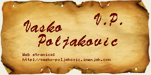 Vasko Poljaković vizit kartica